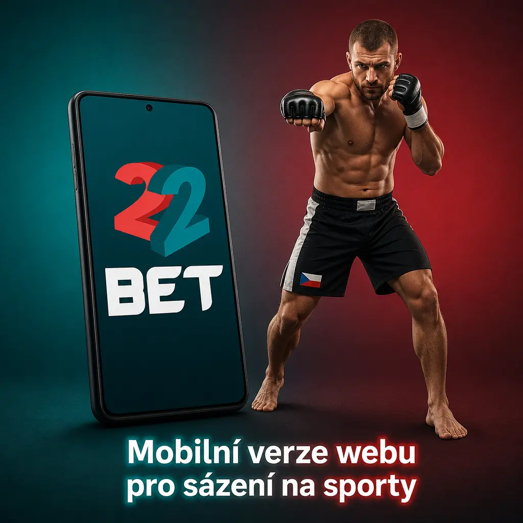 Mobilní verze webu 22Bet pro sázení na sporty v prohlížeči bez nutnosti stahovat aplikaci