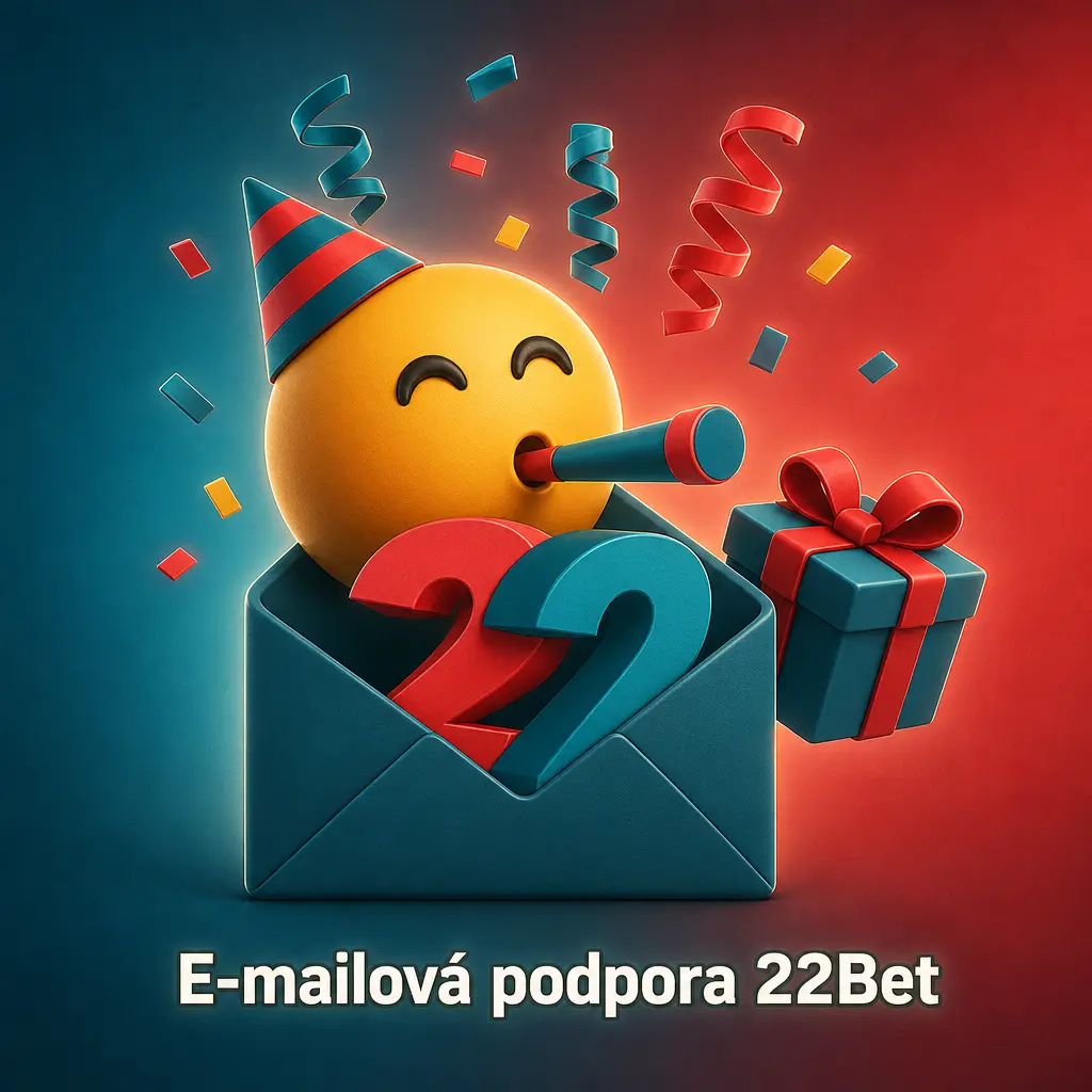 E-mailová podpora 22Bet pro ověření dokumentů, reklamace výher a řešení sázkových dotazů na support@22bet.com.