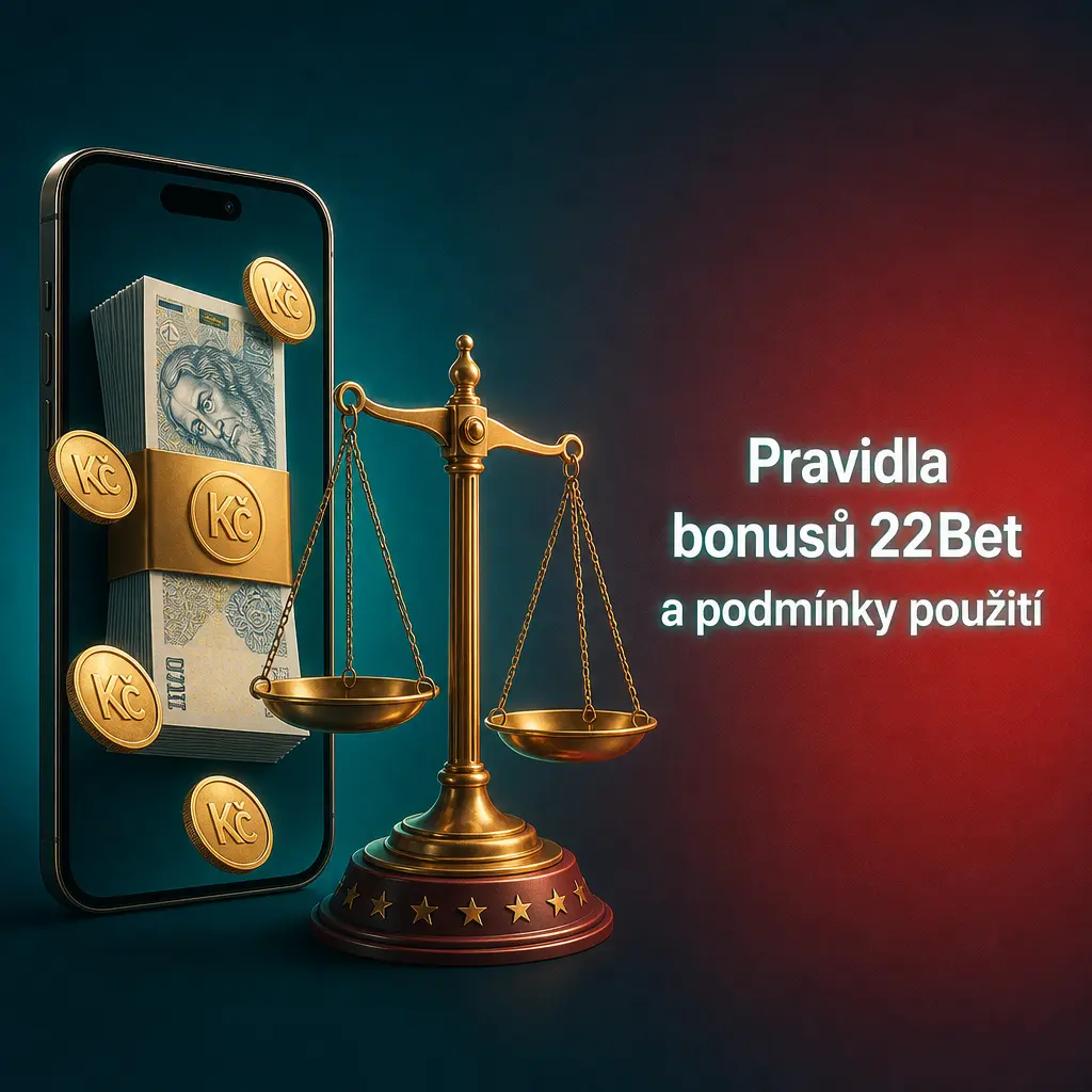 Pravidla bonusů 22Bet: podmínky pro vklad, protočení a výběr uvítacího bonusu na sport a kasino.