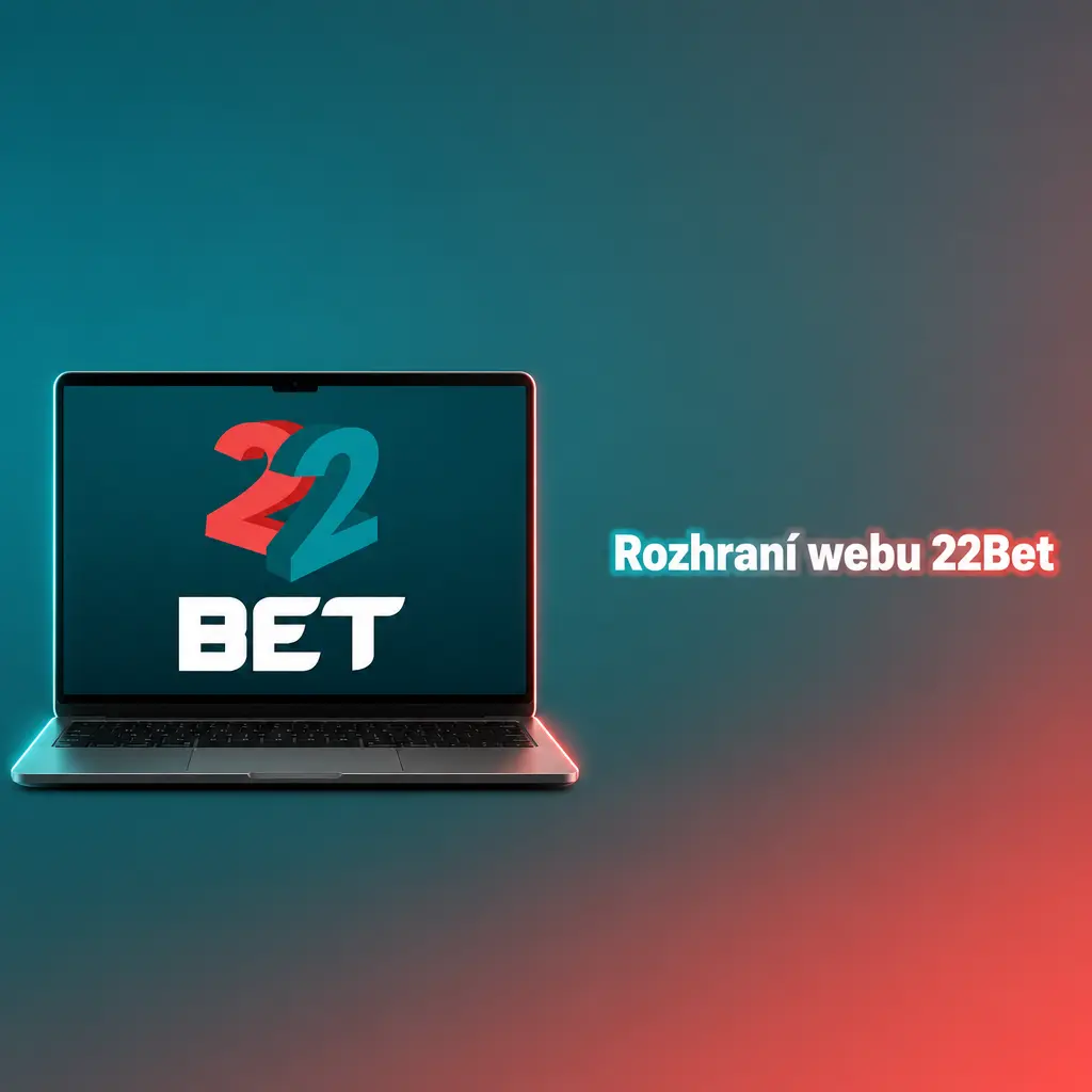 Rozhraní webu 22Bet s tmavým designem, navigační lištou Sport, Live, Casino a rychlým přístupem k registraci